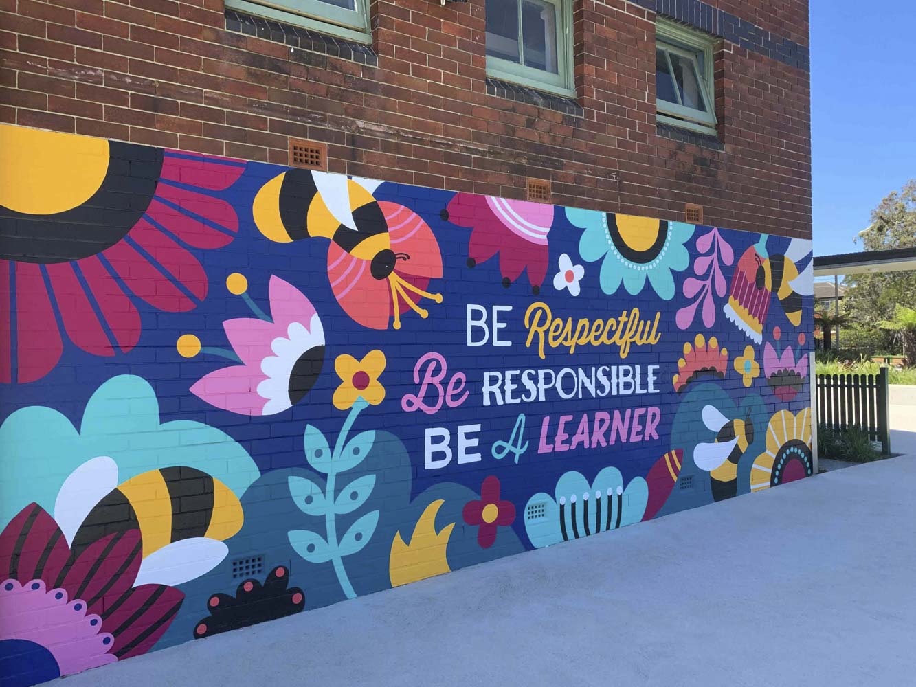 Mural in Waverley, Sydney for Waverley Public School.